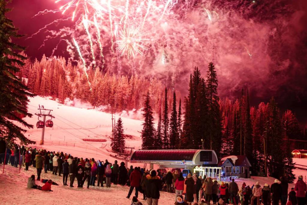 The good news is, SilverStar Mountain Resort willl host its annual Christmas Light Up this Saturday, Dec. 6, including fireworks at 7:15 p.m. The bad news? The planned opening for the alpine season Dec. 5 has been pushed back due to a lack of snow. (Facebook photo)