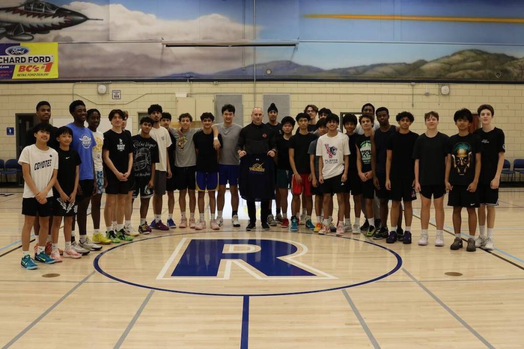 The Vancouver Bandits held practices with local high school and post-secondary basketball teams throughout the first week of February. (Vancouver Bandits/Contributed)