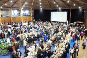 Crowds at the 23rd annual Shuswap Seed Swap at the Splatsin Centre. The event returns for its 32nd year Saturday, March 7. (Jim Cooperman photo)